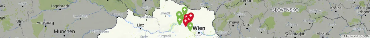 Kartenansicht für Apotheken-Notdienste in der Nähe von Heldenberg (Hollabrunn, Niederösterreich)